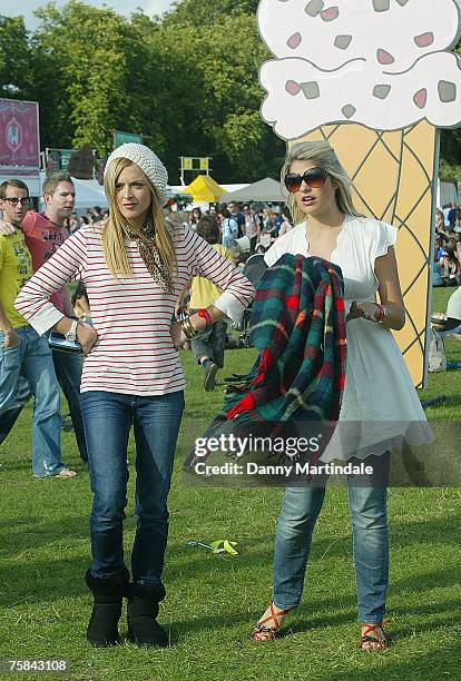 Ferne Cotton and Holly Willoughby attend Ben and Jerry's Sundae on July 28, 2007 in London, United Kingdom.