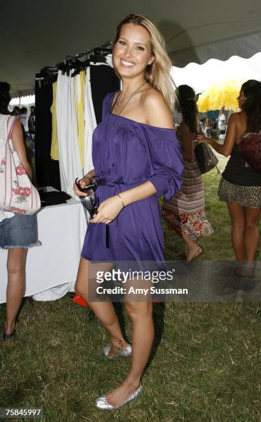 Model Petra Nemcova attends the Ovarian Cancer Research Fund Super Saturday 10 at Nova's Art Project on July 28, 2007 in Water Mill, New York.
