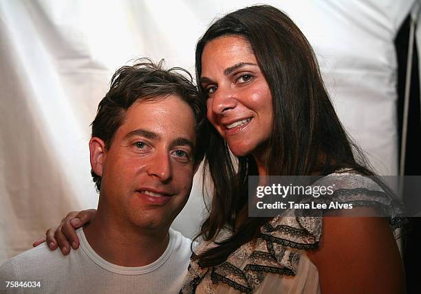 Charlie Walk and wife Lauran Walk visit the Hampton SOCIAL @Ross - Performance by Dave Matthews Band at the Ross School July 28, 2007 in East...