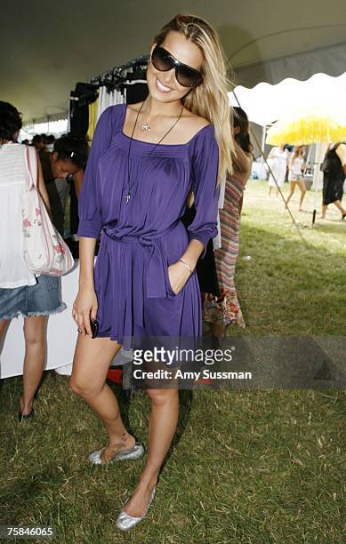 Model Petra Nemcova attends the Ovarian Cancer Research Fund Super Saturday 10 at Nova's Art Project on July 28, 2007 in Water Mill, New York.