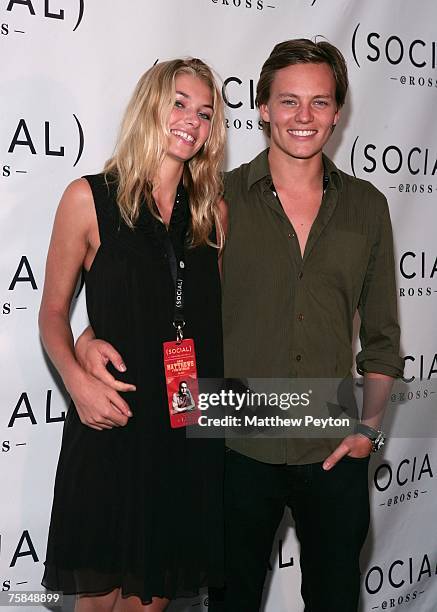 Model Jessica Hart and boyfriend Nicholas Poppzi arrive at Hampton Social @ Ross to watch a concert by Dave Matthews Band & Tim Reynolds at the Ross...