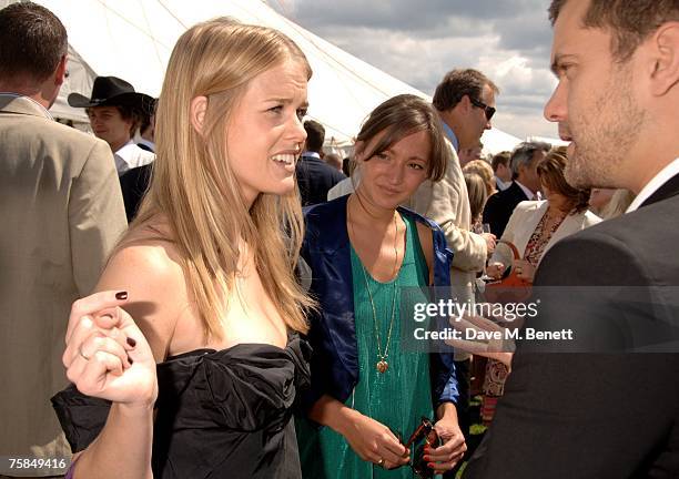 Alice Eve and Joshua Jackson attend the annual Cartier International Polo Day, at the Cartier Marquee in Great Windsor Park on July 29, 2007 in...