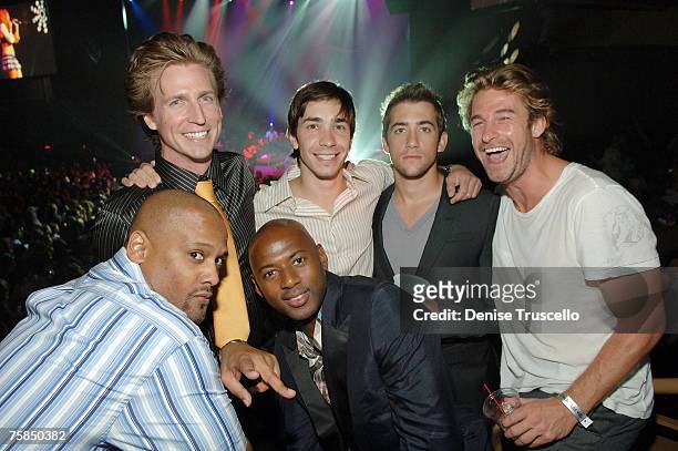 Actors Josh Meyers, Justin Long, Johnathan Togo, Scott Speedman and Romany Malco attends party in the The Pearl VIP Sky Lounge at the Palms Casino...