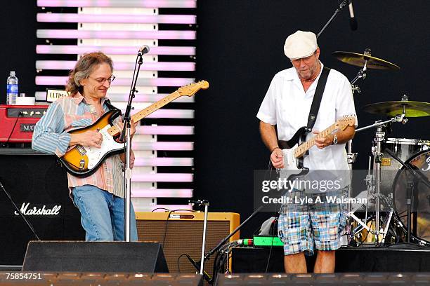 Sonny Landreth and Eric Clapton performs at Eric Clapton's Crossroads Guitar Festival 2007 to benefit the Crossroads Centre in Antigua July 28, 2007...