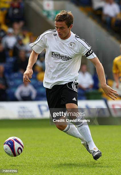 Matt Oakley of Derby County pictured during the pre season friendly match between Mansfield Town and Derby County at Field Mill on July 28, 2007 in...