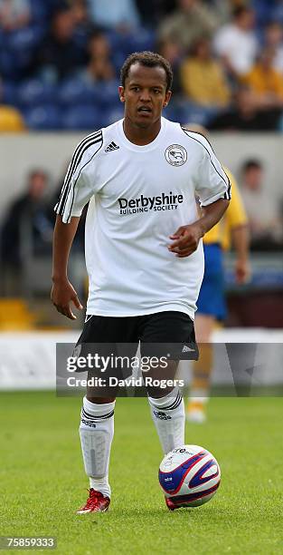 Robert Earnshaw of Derby County pictured during the pre season friendly match between Mansfield Town and Derby County at Field Mill on July 28, 2007...