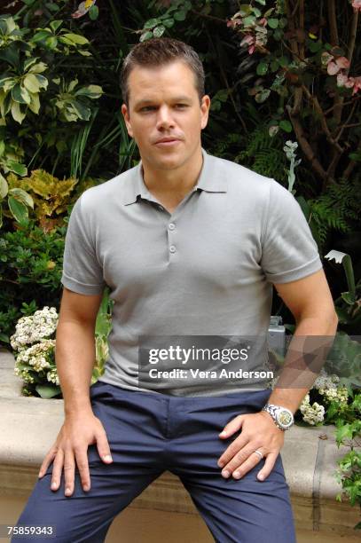 Matt Damon at "The Bourne Ultimatum" press conference at The Four Seasons Hotel in Beverly Hills, California on July 21, 2007.