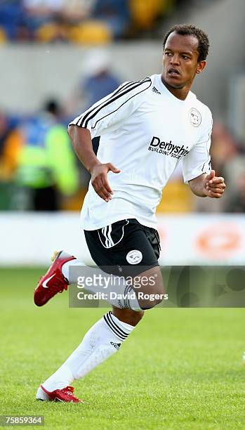 Robert Earnshaw of Derby County pictured during the pre season friendly match between Mansfield Town and Derby County at Field Mill on July 28, 2007...