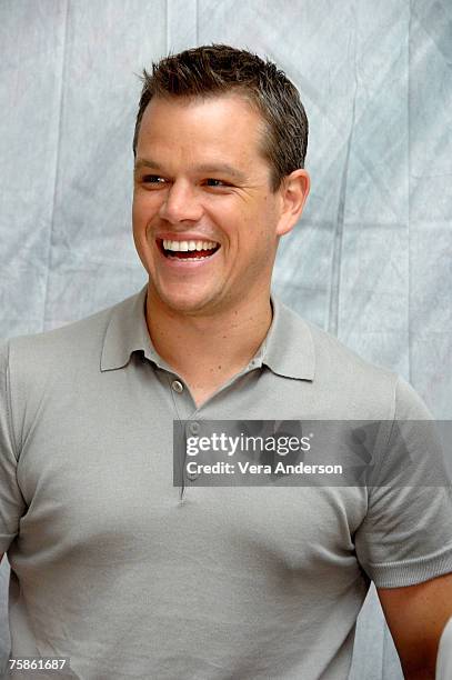 Matt Damon at "The Bourne Ultimatum" press conference at The Four Seasons Hotel in Beverly Hills, California on July 21, 2007.