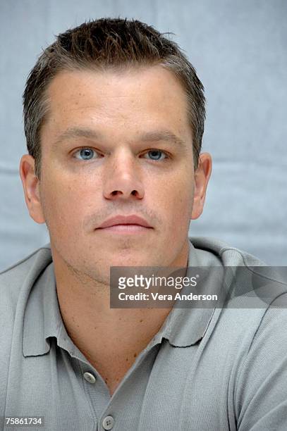Matt Damon at "The Bourne Ultimatum" press conference at The Four Seasons Hotel in Beverly Hills, California on July 21, 2007.