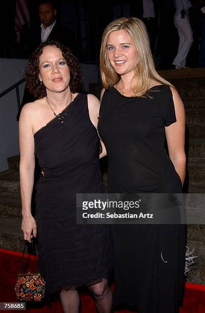 Producers Carol Lewis and Kim Bieber arrive at the premiere of the movie "The Cat's Meow" April 10, 2002 in Los Angeles, CA.
