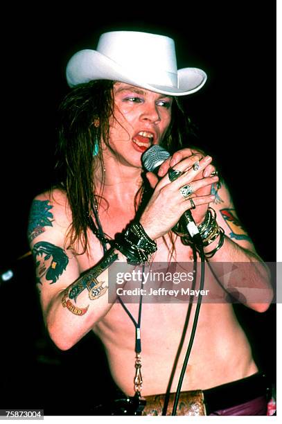 Axl Rose of Guns N' Roses in concert