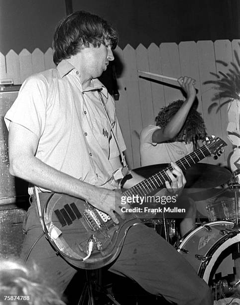 Black Flag perform in 1982. Shown: Greg Ginn