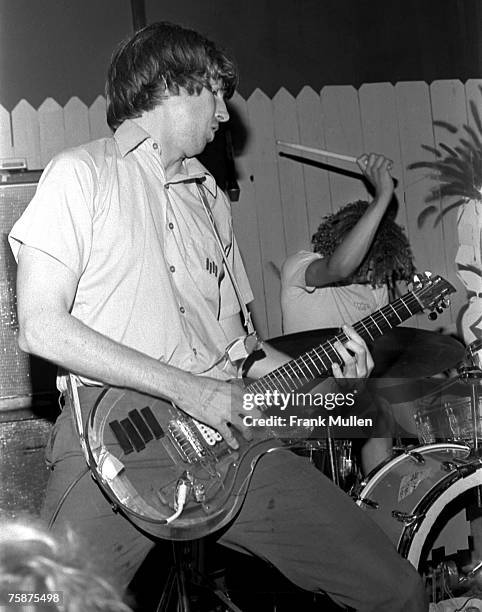 Black Flag perform in 1982. Shown: Greg Ginn