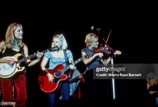 Country-rock trio the Dixie Chicks perform at Knott's Berry Farm in Buena Park, California in July, 1998.