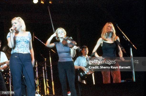 Country-rock trio the Dixie Chicks perform at Knott's Berry Farm in Buena Park, California in July, 1998.