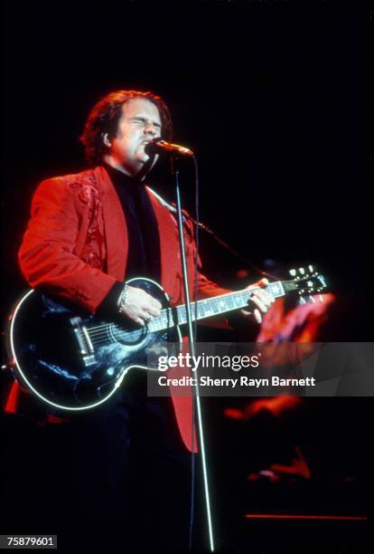 Raul Malo of the alternative country band The Mavericks performs at the MGM Grand Hotel in March 1995 in Las Vegas, Nevada.