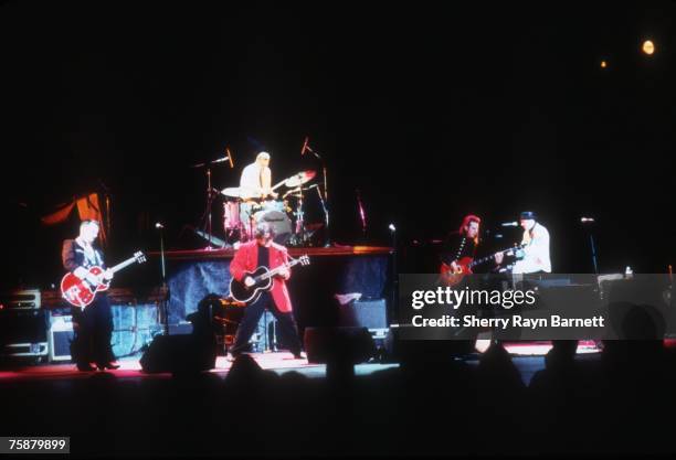 Alternative country band The Mavericks perform at the MGM Grand Hotel in March 1995 in Las Vegas, Nevada.