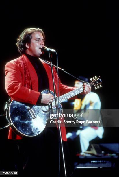 Raul Malo of the alternative country band The Mavericks performs at the MGM Grand Hotel in March 1995 in Las Vegas, Nevada.