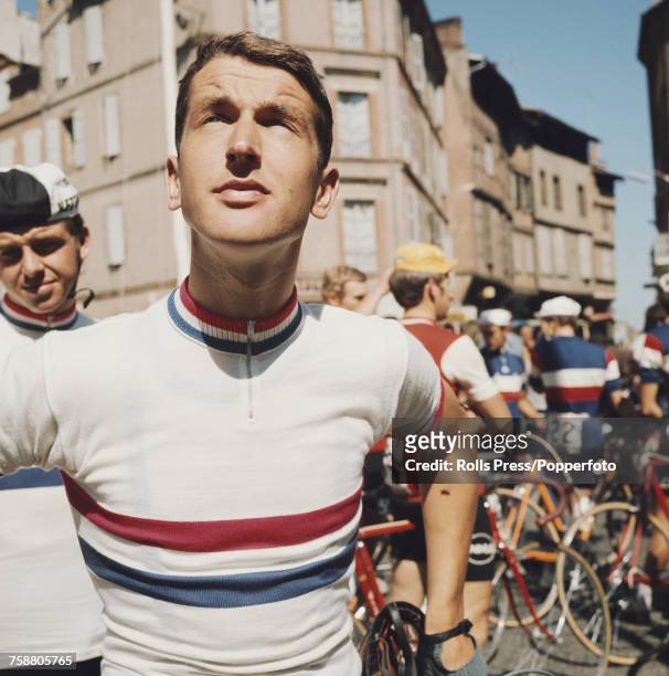 Dutch road racing cyclist Fedor den Hertog pictured during competition in a road race in France in September 1971. Fedor den Hertog would compete to...