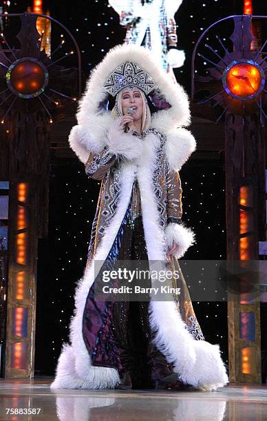 Cher performing on her Living Proof Farewell Tour in San Bernardino, California at the Hyundai Pavilion on August 30, 2003. This was the 173rd show...