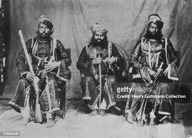 Warriors of the Indian Hindu Rajput caste, 1857.