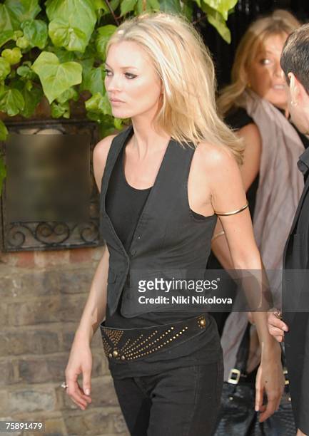 Kate Moss leaving her house in London to launch her collection in Topshop