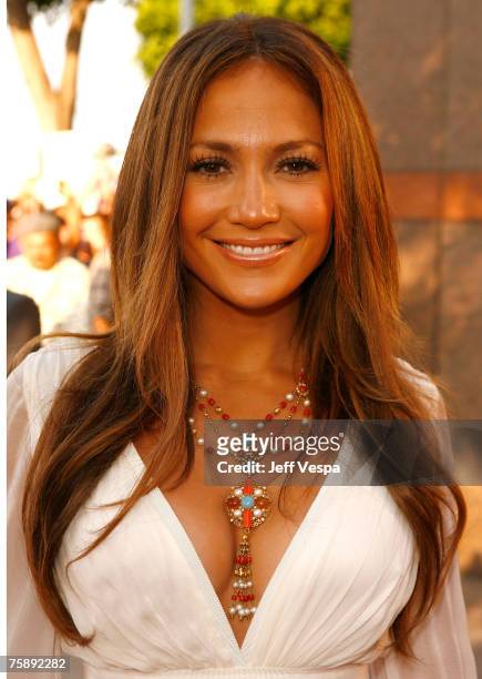 Actress/producer Jennifer Lopez arrives to the premiere of "El Cantante" at the Director?s Guild of America Theatre on July 31, 2007 in Los Angeles,...