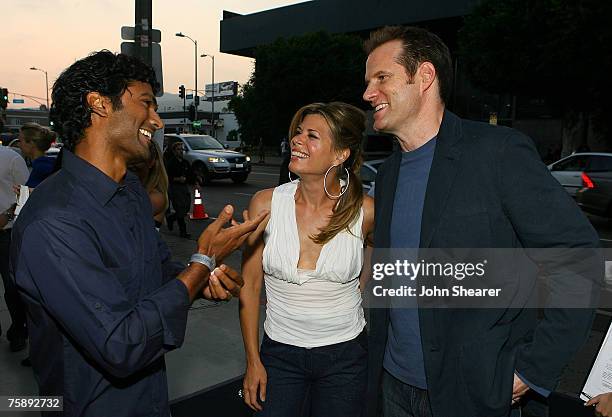 Sendhil Ramamurthy, Beth Coleman and Jack Coleman arrive at American Eagle Outfitters Launch of the Original Series "It's A Mall World" Directed By...