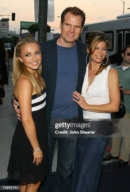 Hayden Panettiere, Jack Coleman and wife Beth Coleman arrives at American Eagle Outfitters Launch of the Original Series "It's A Mall World" Directed...