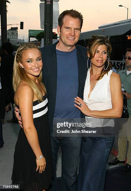 Hayden Panettiere, Jack Coleman and wife Beth Coleman arrives at American Eagle Outfitters Launch of the Original Series "It's A Mall World" Directed...