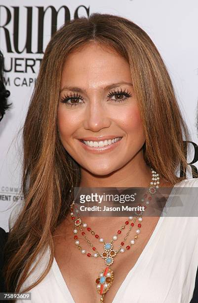 Actress/Producer Jennifer Lopez arrives to the premiere of "El Cantante" at the Directors Guild of America on July 31, 2007 in Los Angeles,...
