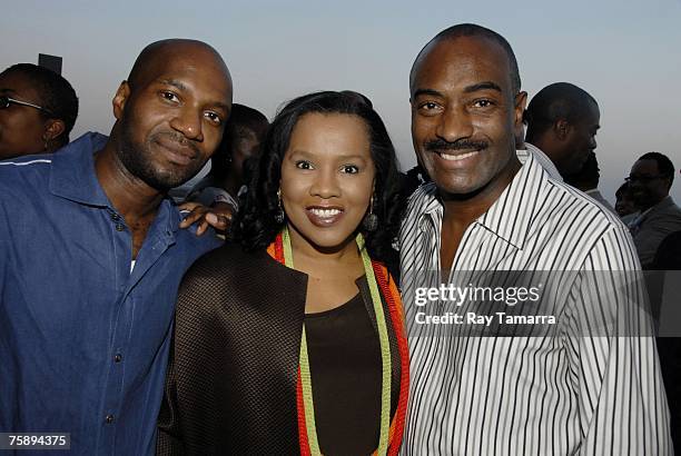 Evidence Dance Company founder and choreographer Ronald K. Brown, socialite Sherry Bronfman, and Booz Allen Hamilton Senior Vice President Reginald...