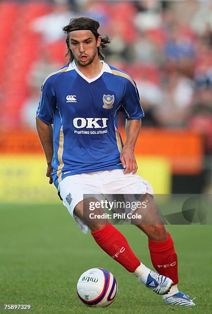 Niko Kranjcar of Portsmouth during the pre-season friendly match between AFC Bournemouth and Portsmouth at Dean's Court on July 31, 2007 in...