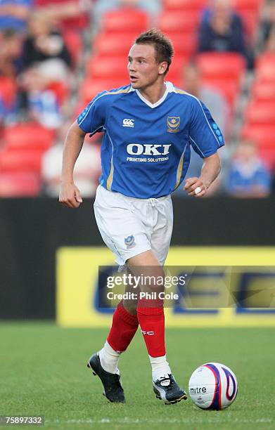 Mathew Taylor of Portsmouth during the pre-season friendly match between AFC Bournemouth and Portsmouth at Dean's Court on July 31, 2007 in...