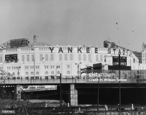 Yankee Stadium in the Bronx, New York City, circa 1965. The stadium is the home of the New York Yankees baseball team.