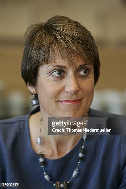 Anne Gripper, anti doping commissioner of the UCI is seen during a inofficial meeting ahead of the UCI Street Cycling World Championchips 2007 on...