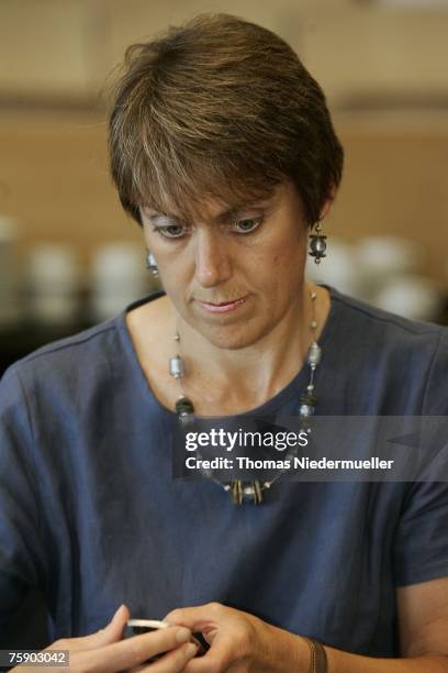 Anne Gripper, anti doping commissioner of the UCI is seen during an inofficial meeting ahead of the UCI Street Cycling World Championchips 2007on...