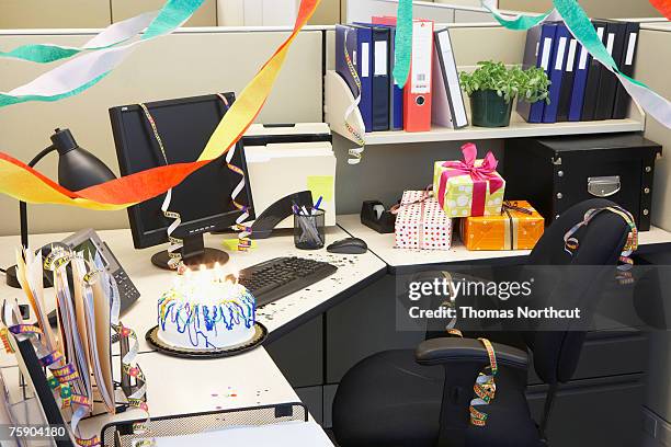 cabin of office - birthday office stockfoto's en -beelden