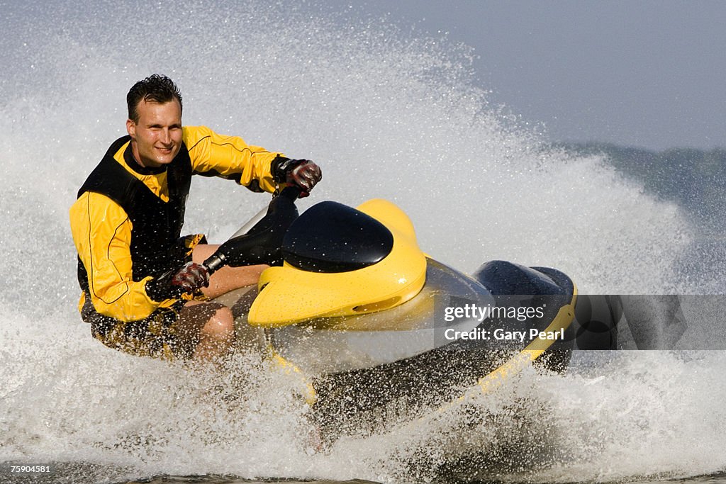 Man Riding Jet Engine Man Riding Jet Ski High-Res Stock Photo - Getty Images