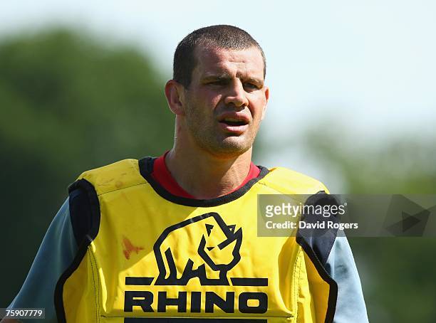Dan Ward-Smith pictured during the England rugby union training session held at Bath University on August 1, 2007 in Bath, England.