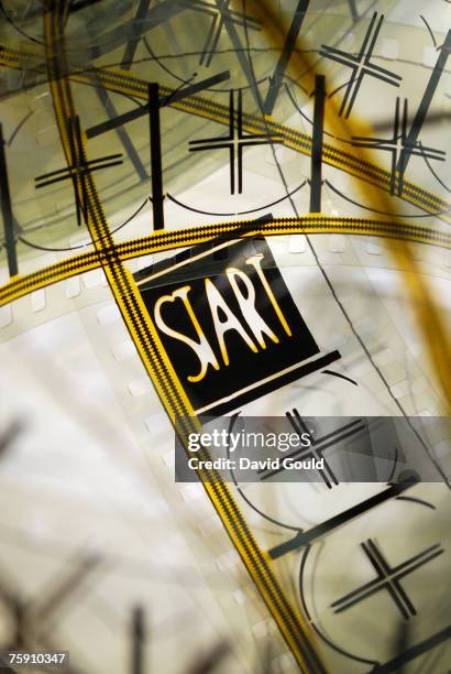 35mm movie film leader start frame - film canister stock pictures, royalty-free photos & images