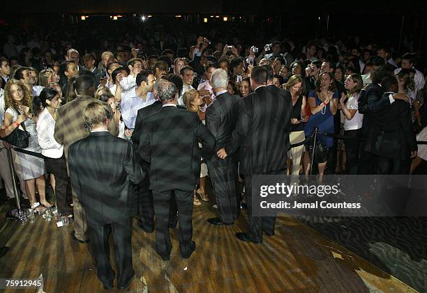 Former President William Jefferson Clinton greets the audience in attendance at the Clinton Foundation Millennium Network Reception held at Roseland...