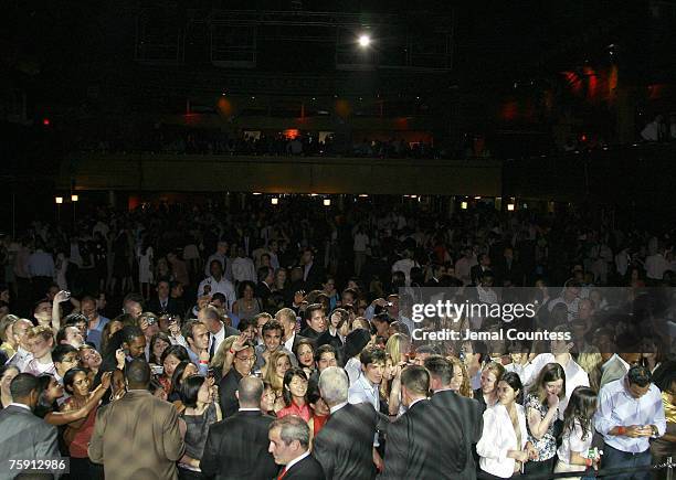 Former President William Jefferson Clinton greets the audience in attendance at the Clinton Foundation Millennium Network Reception held at Roseland...