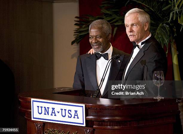 Kofi Annan and Ted Turner