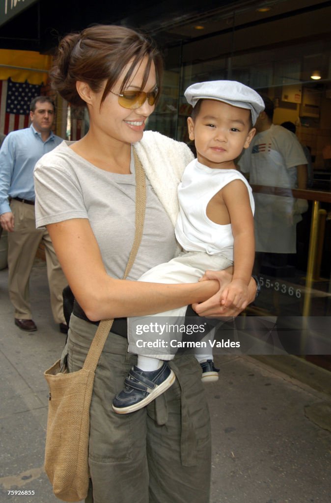 Angelia Jolie and Baby Sighting in New York City