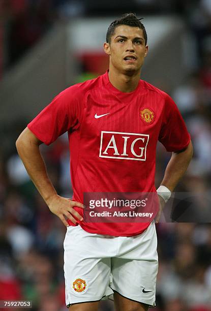 Cristiano Ronaldo of Manchester United during the pre-season friendly match between Manchester United and Inter Milan at Old Trafford on August 1,...