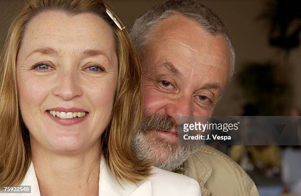 Lesley Manville & writer/director Mike Leigh