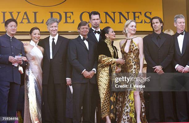 Michelle Yeoh, David Lynch, Bille August, Christine Hakim, Sharon Stone, Walter Salles, Regis Wargnier and other Cannes 2002 jury members