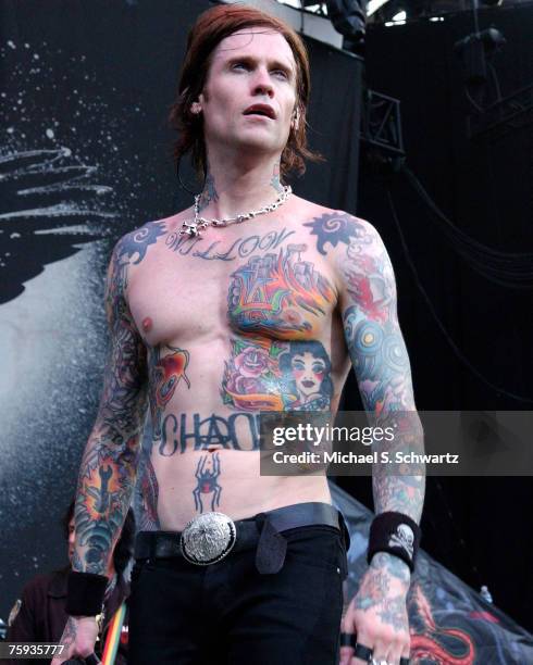 Josh Todd of Buckcherry performs at "The Bad Boys of Rock Tour" at The Pacific Amphitheatre in Costa Mesa, CA on August 1, 2007.